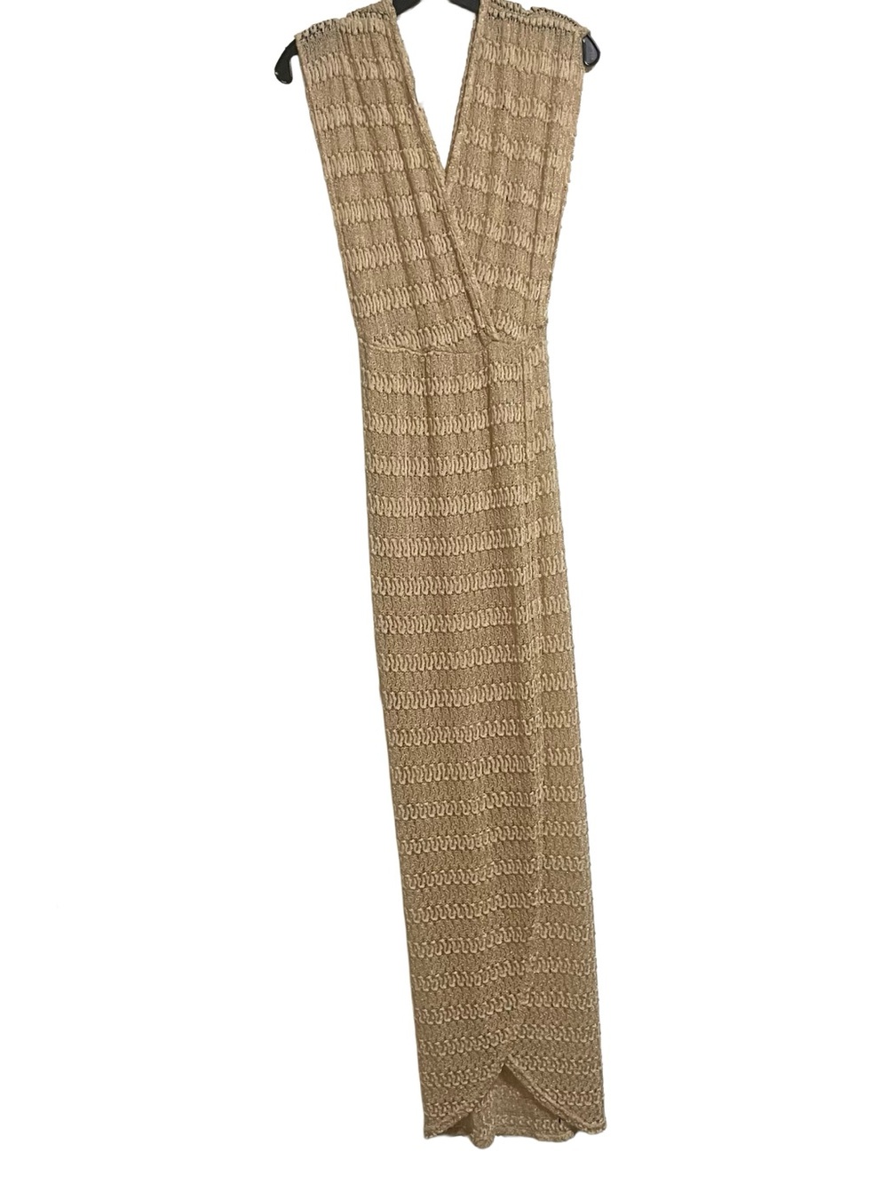 Boston Proper Gold V-Neck Knit Cover Up